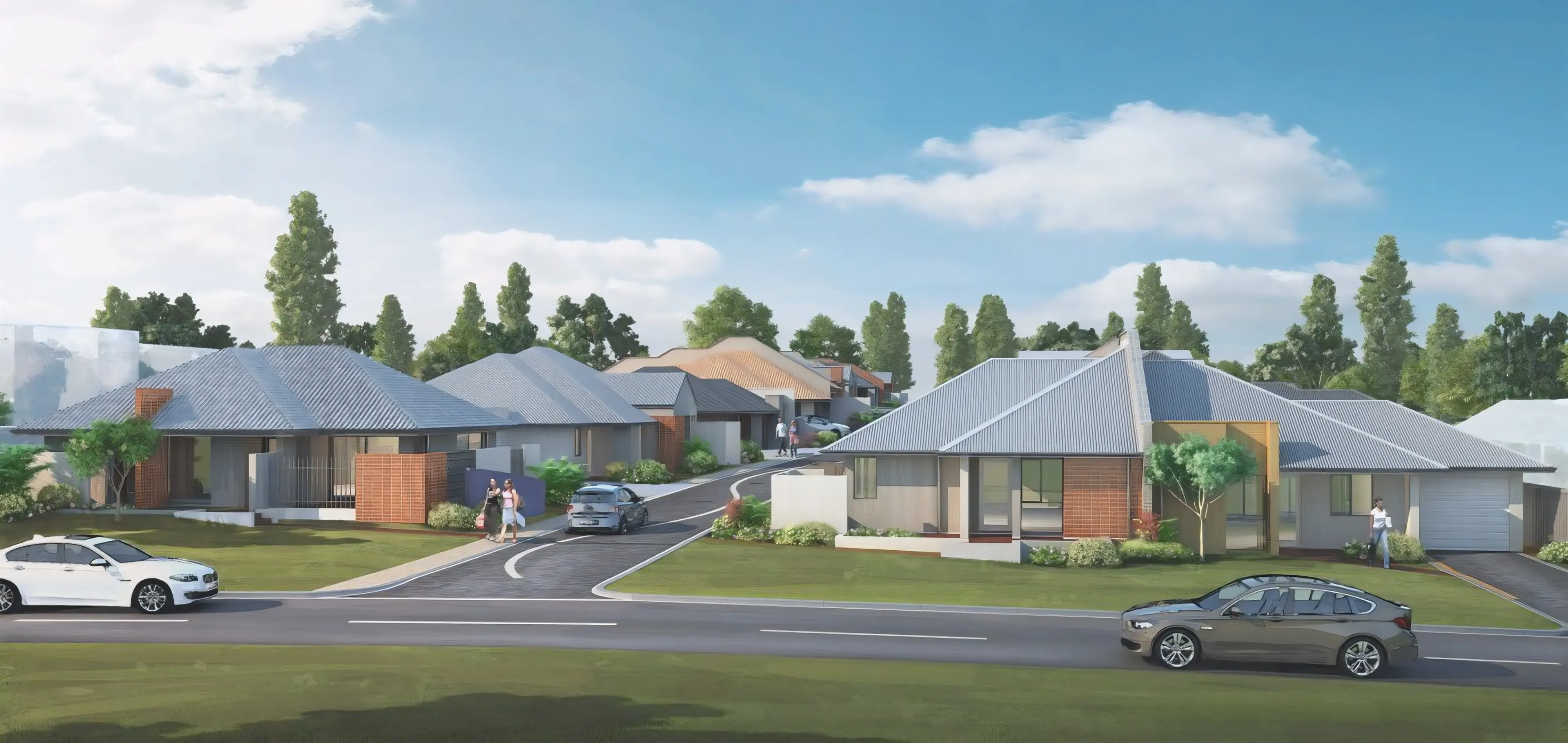 Render of the Mell Gardens Over-55s Development in Spearwood for Aegis Aged Care Group